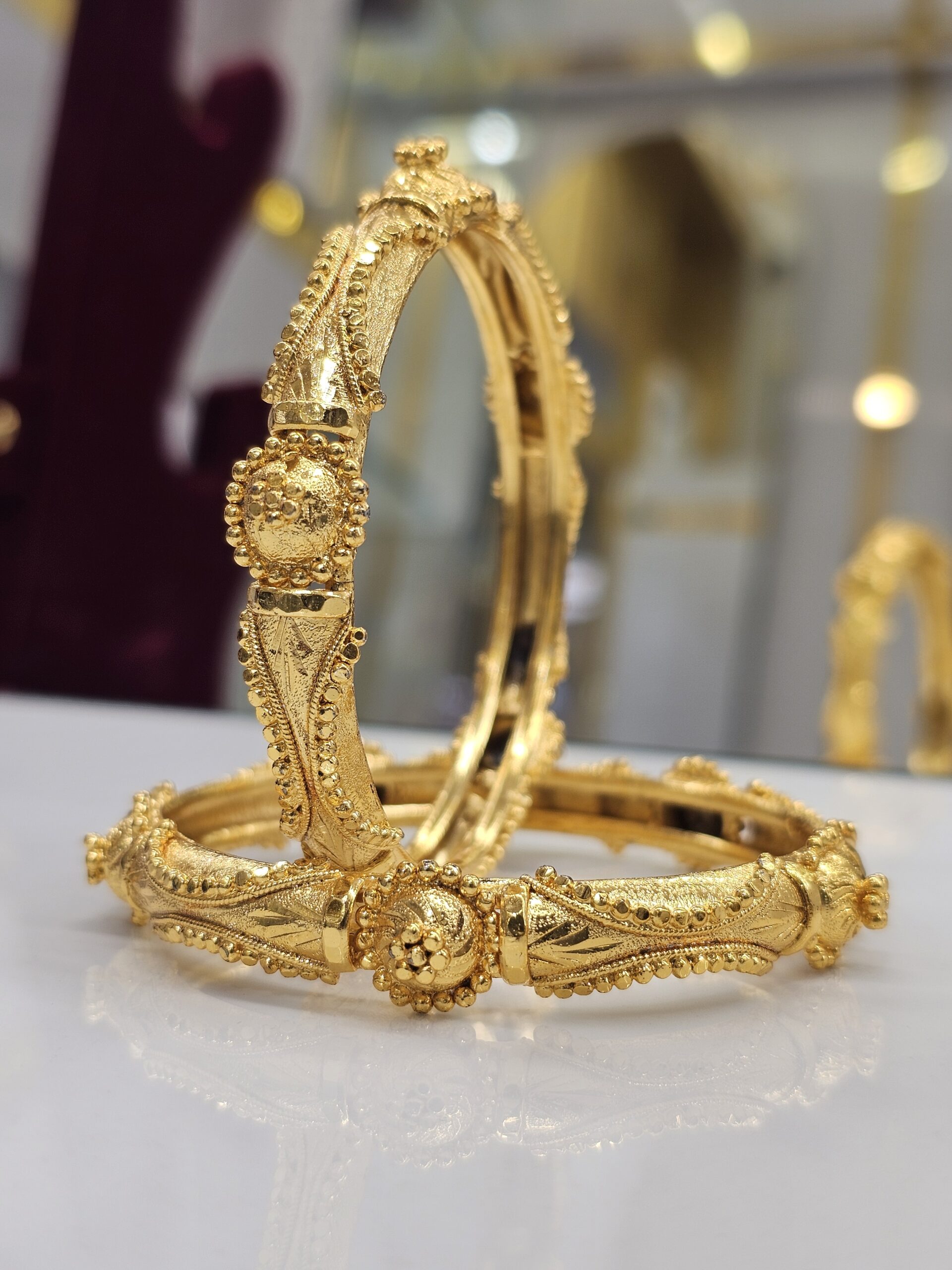 Gold Designer Bangles - Image 4