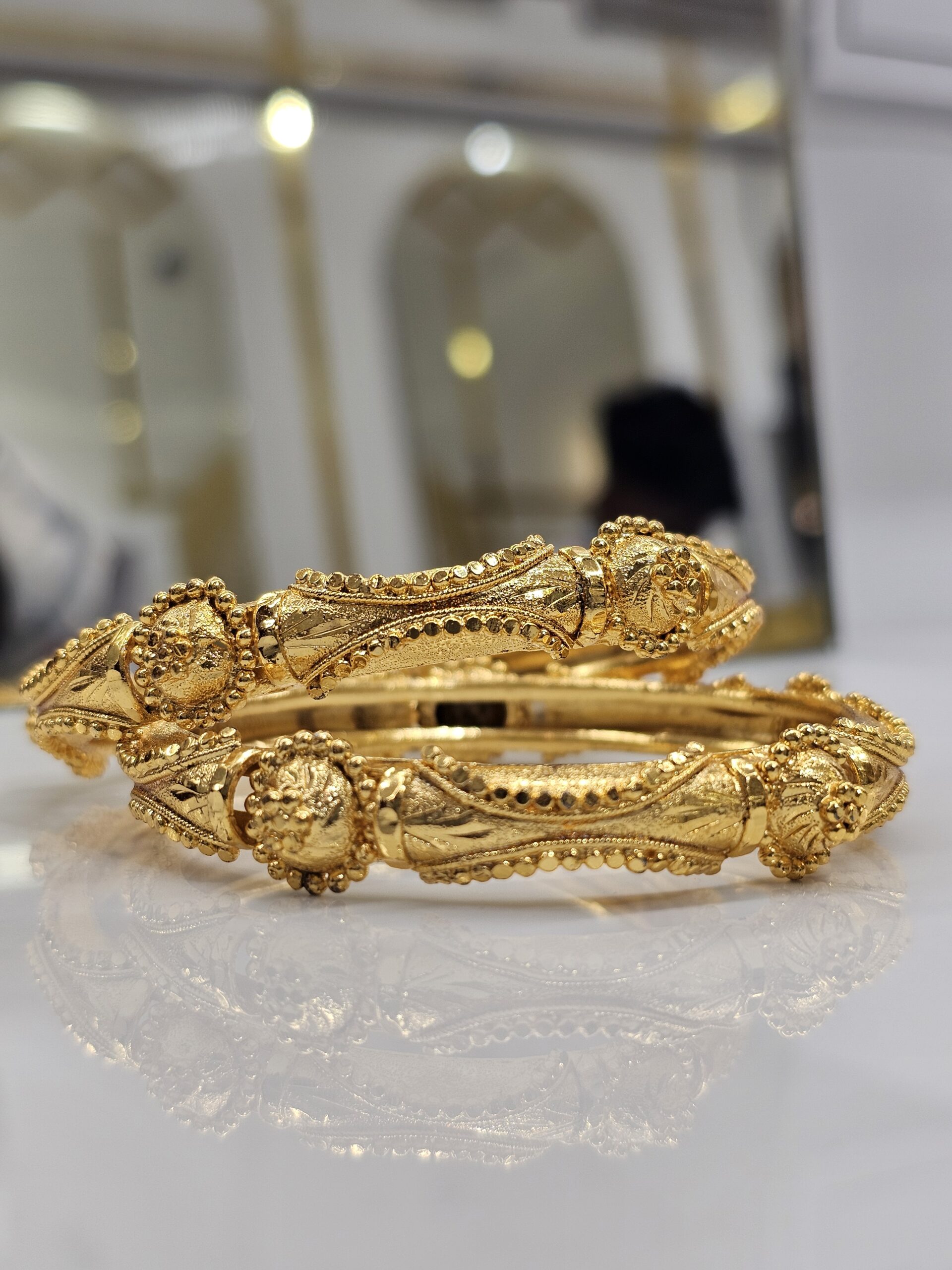 Gold Designer Bangles - Image 2