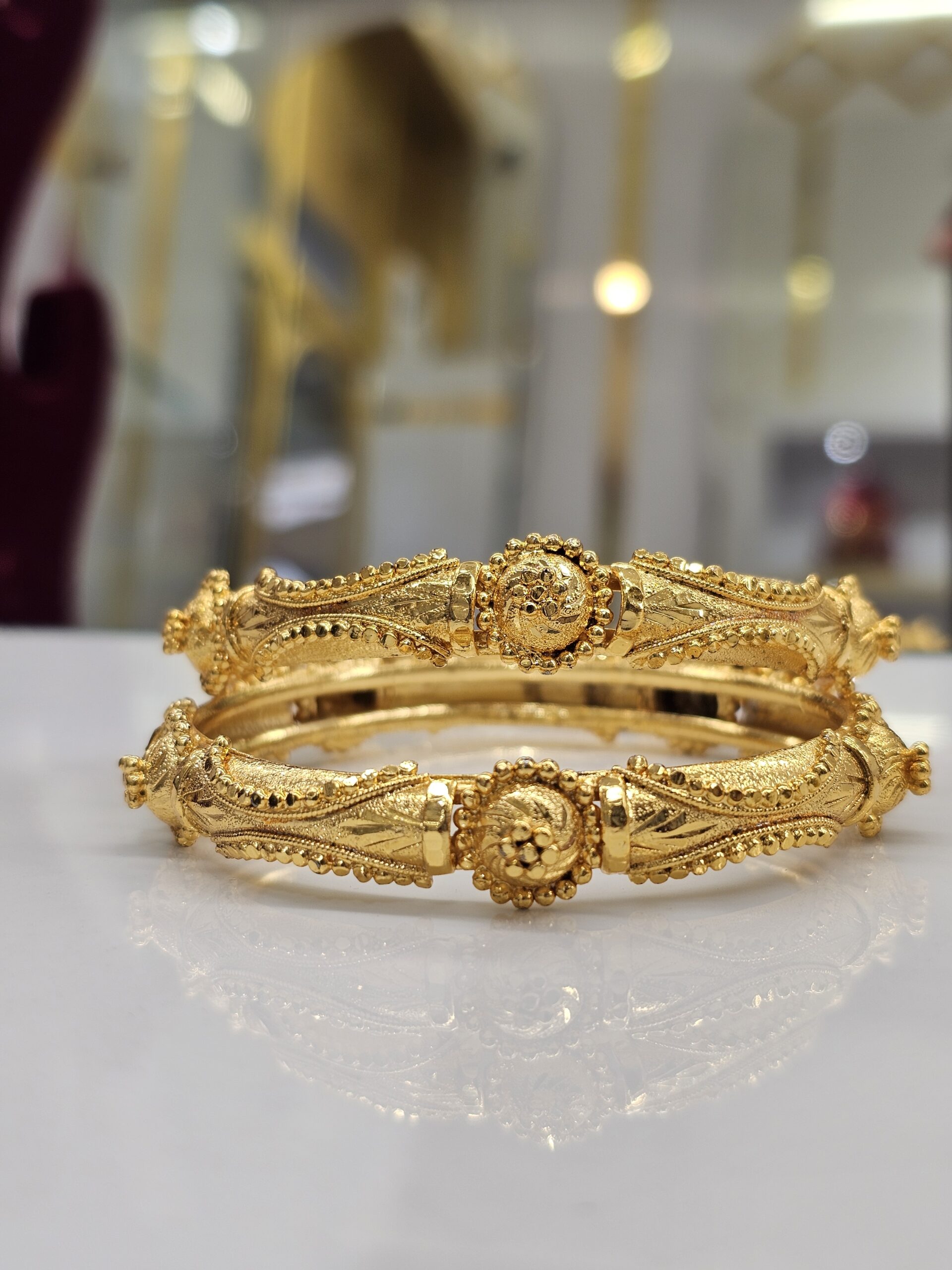 Gold Designer Bangles - Image 3